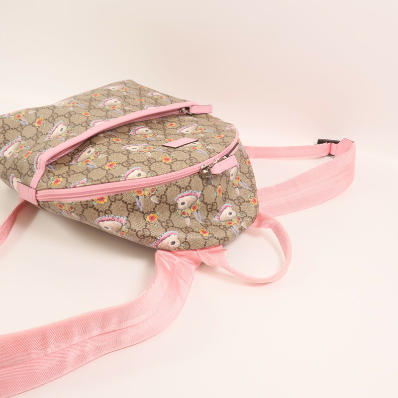 GUCCI 塗層帆布Backpack銀扣背包-9