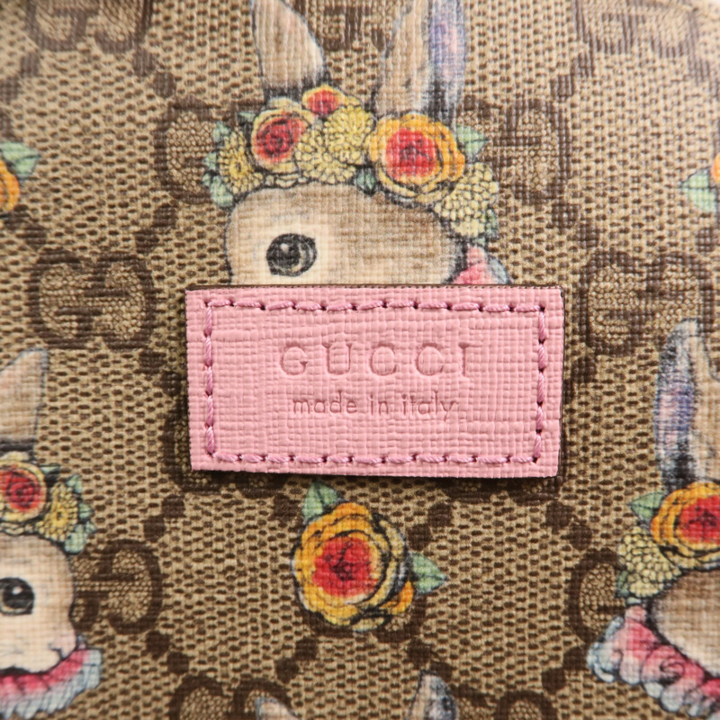 GUCCI 塗層帆布Backpack銀扣背包-10