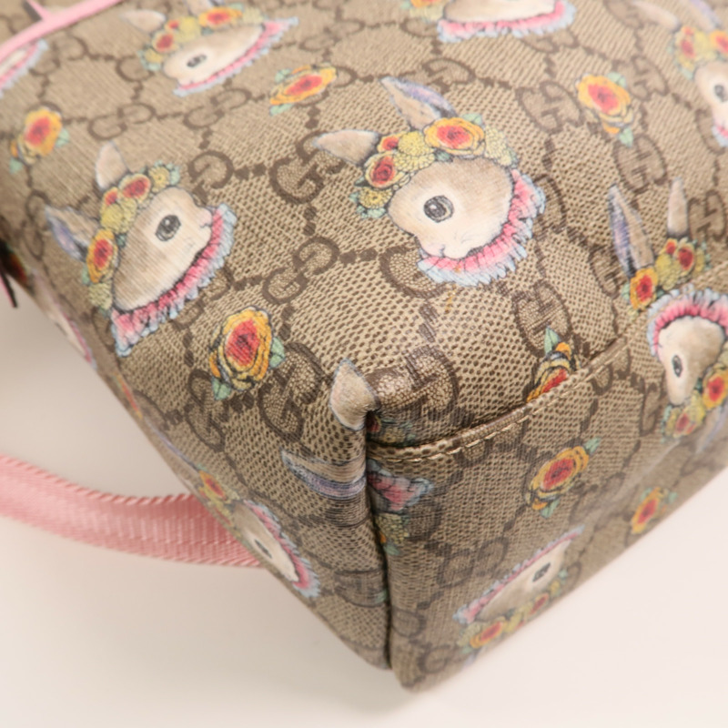 GUCCI 塗層帆布Backpack銀扣背包-12