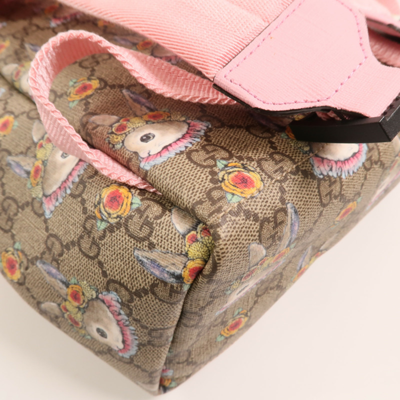 GUCCI 塗層帆布Backpack銀扣背包-14