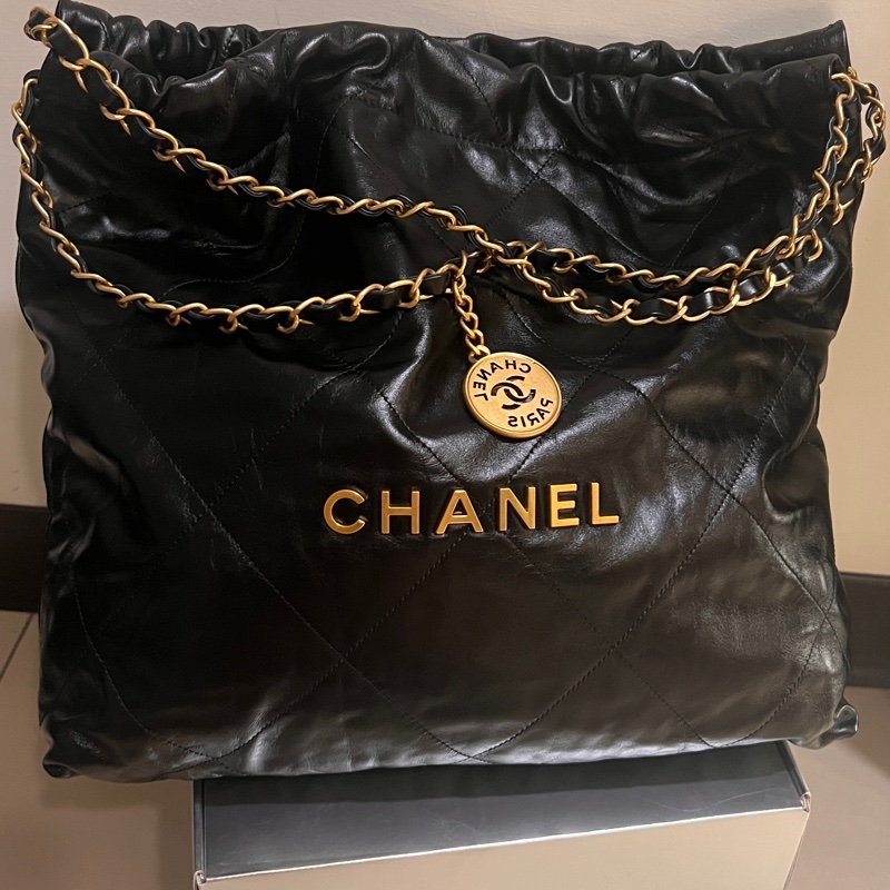 🖤 Chanel 22 中號 黑金|2022晶片款 🖤-0
