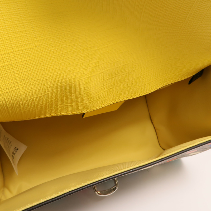 GUCCI 塗層帆布Children GG Supreme銀扣手挽肩背兩用袋-4