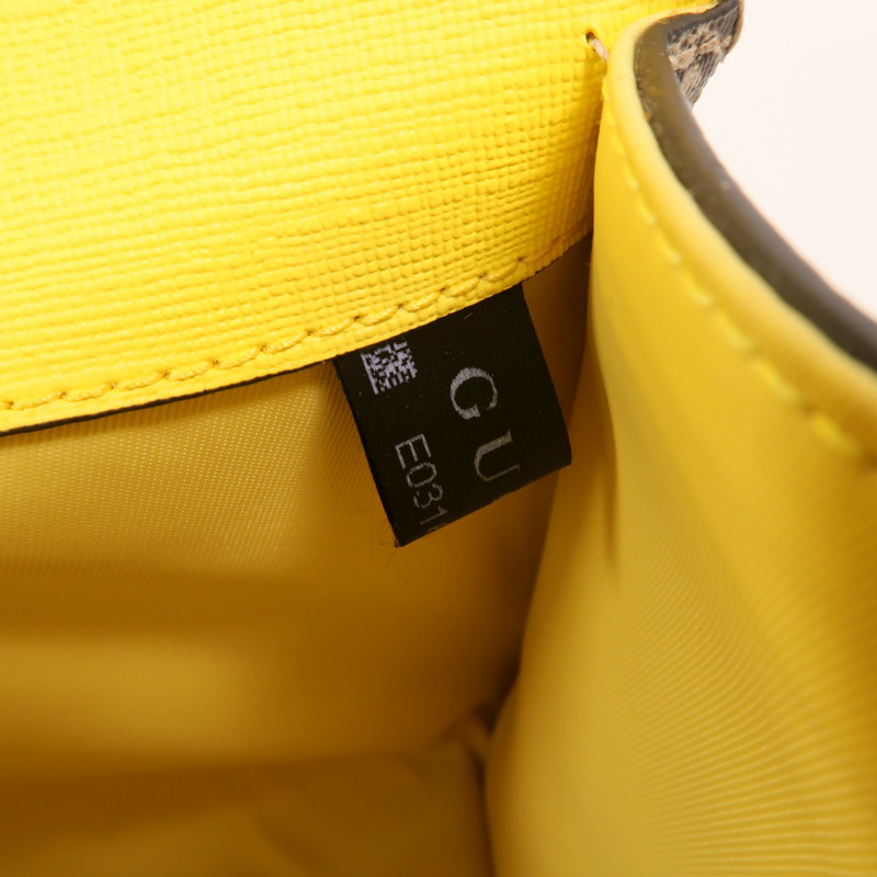 GUCCI 塗層帆布Children GG Supreme銀扣手挽肩背兩用袋-7