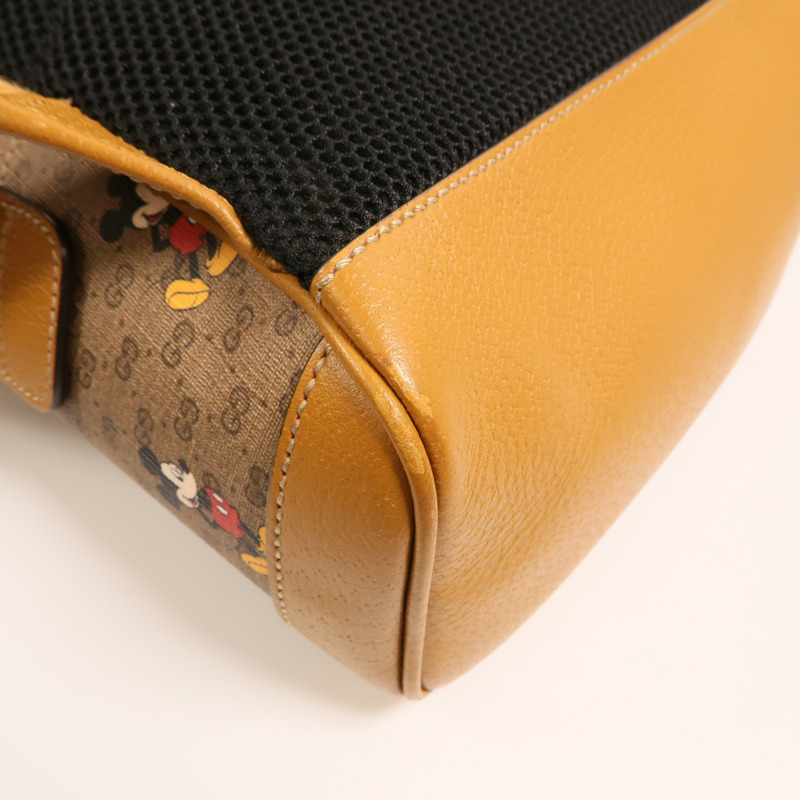 GUCCI 塗層帆布Disney x Gucci Backpack金扣背包-12
