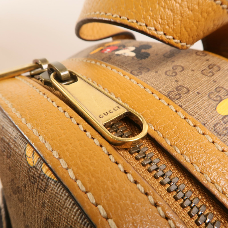 GUCCI 塗層帆布Disney x Gucci Backpack金扣背包-14
