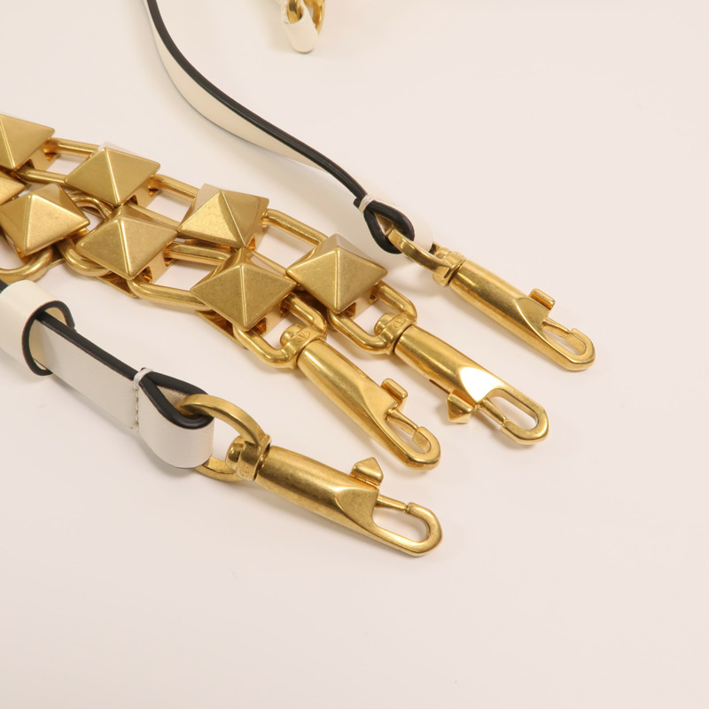 Valentino 牛皮皮革Stud Sign V Logo Bag金扣手挽肩背兩用袋-8