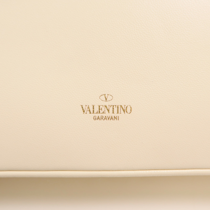 Valentino 牛皮皮革Stud Sign V Logo Bag金扣手挽肩背兩用袋-10