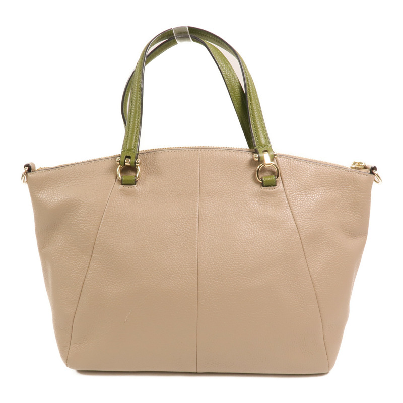 COACH 牛皮皮革2 Way Shoulder金扣手挽肩背兩用袋-1