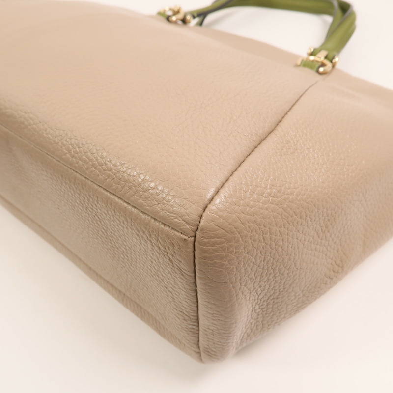 COACH 牛皮皮革2 Way Shoulder金扣手挽肩背兩用袋-12