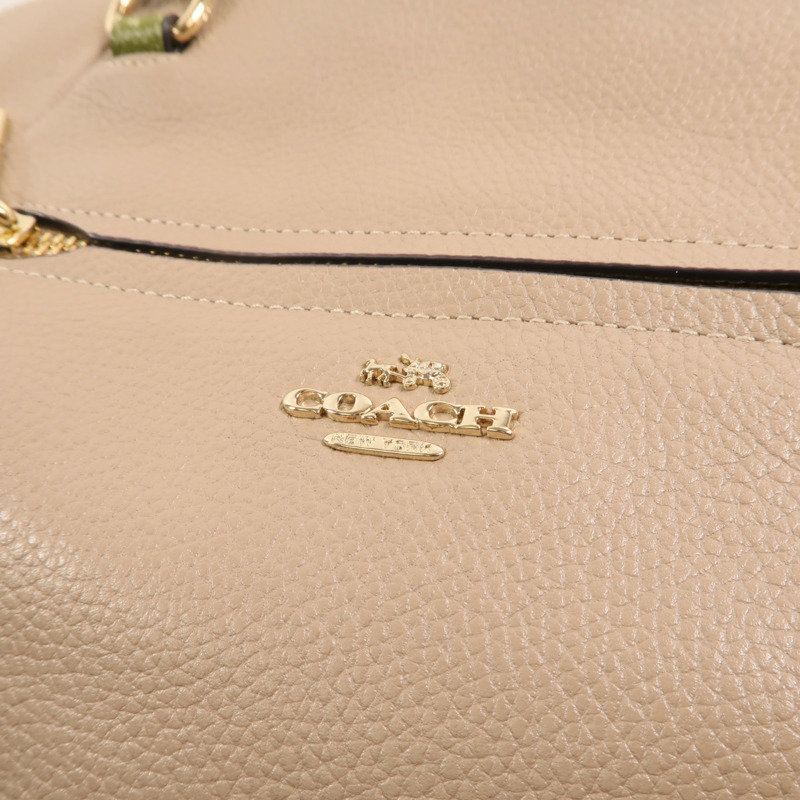 COACH 牛皮皮革2 Way Shoulder金扣手挽肩背兩用袋-14