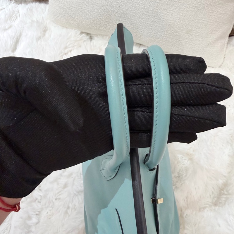 Birkin 25/ 馬卡龍藍 金扣/ T刻-11