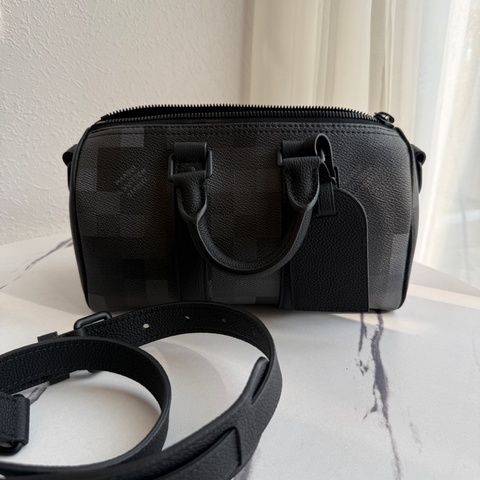 lv keepall25真心好看黑棋盤