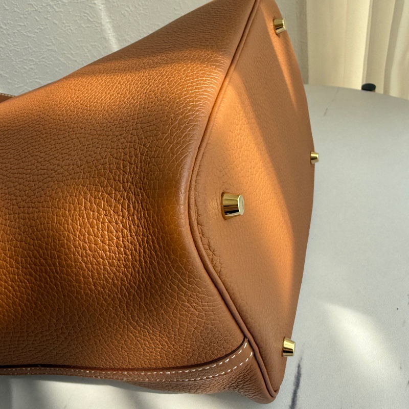 愛馬仕菜籃子金棕金22-3