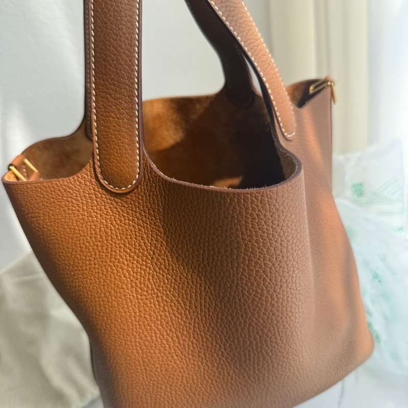 愛馬仕菜籃子金棕金22-10