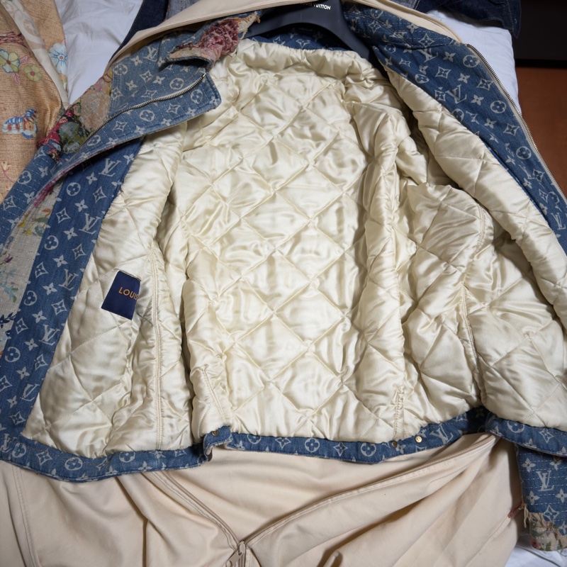 LV 花卉牛仔 真絲外套 牛仔外套 Boro外套 真絲 路易威登 外套-3