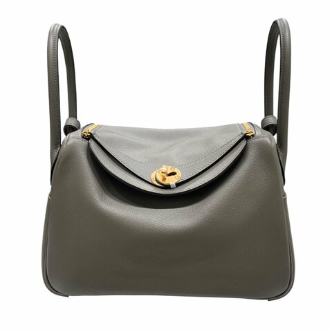 Hermès 愛馬仕 Lindy 26 灰綠 皮革 手提肩背包