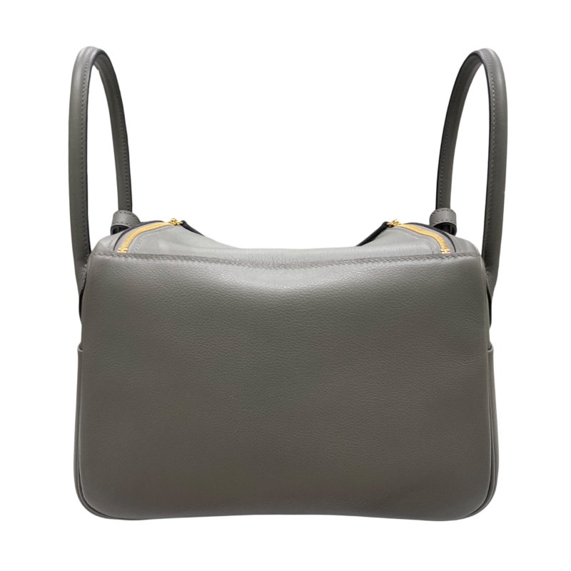 Hermès 愛馬仕 Lindy 26 灰綠 皮革 手提肩背包-1