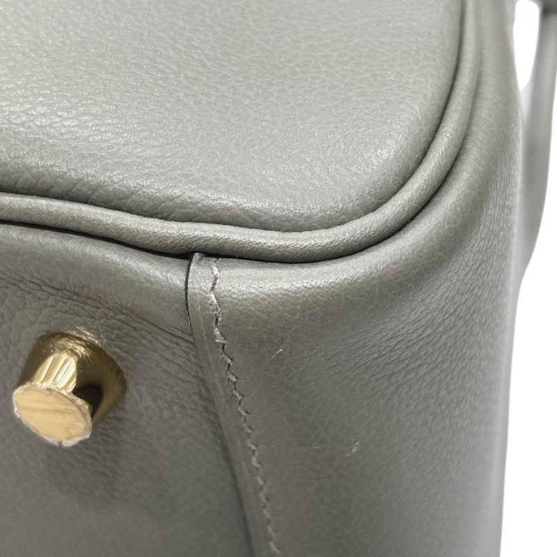 Hermès 愛馬仕 Lindy 26 灰綠 皮革 手提肩背包-7