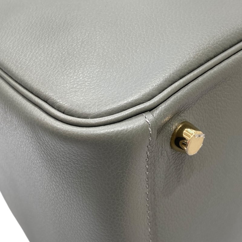 Hermès 愛馬仕 Lindy 26 灰綠 皮革 手提肩背包-10