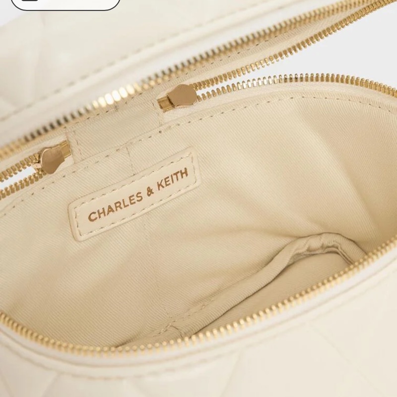 小CK  Arwen 菱格手提小包 - 奶油色-2