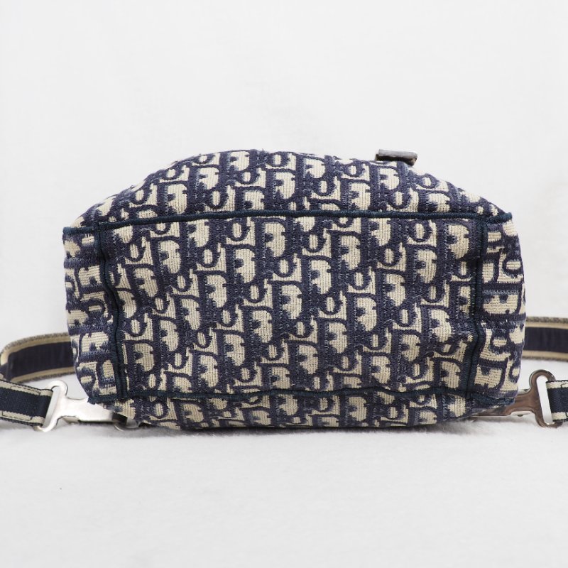 Christian Dior DiorCamp Oblique Backpack 迪奧藍色老花提花郵差背包雙肩包-5