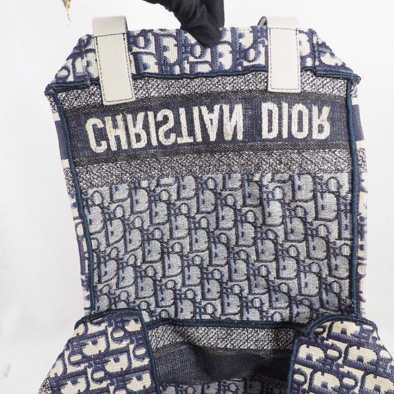Christian Dior DiorCamp Oblique Backpack 迪奧藍色老花提花郵差背包雙肩包-17