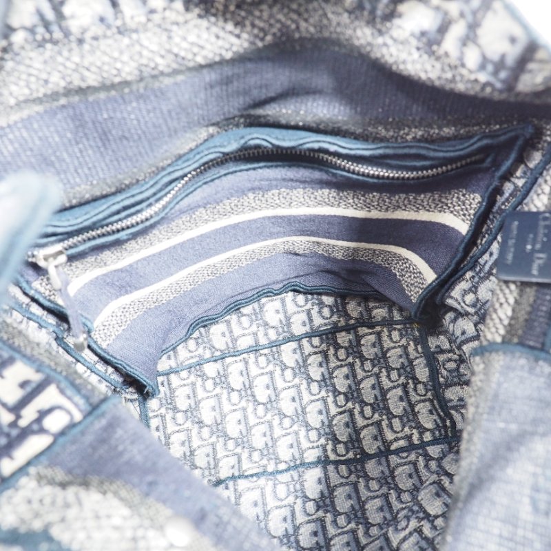 Christian Dior DiorCamp Oblique Backpack 迪奧藍色老花提花郵差背包雙肩包-21