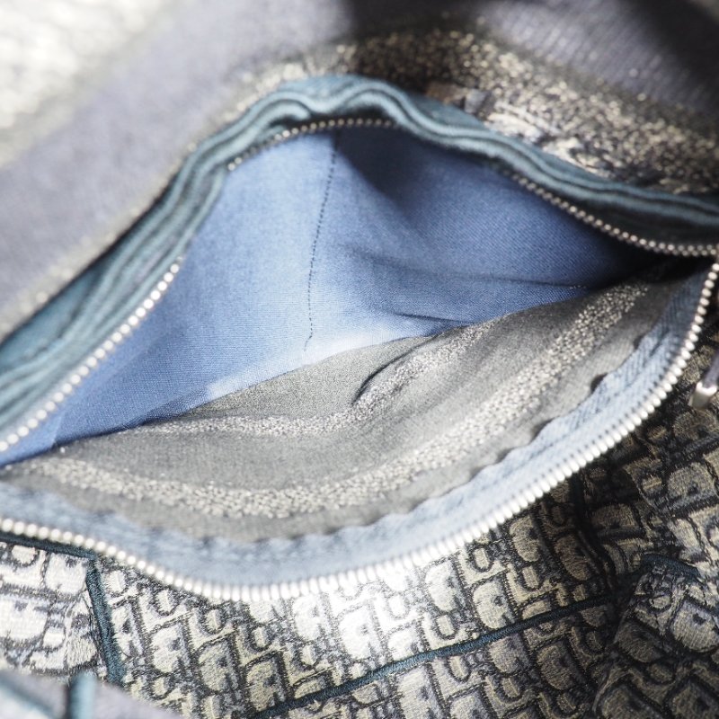 Christian Dior DiorCamp Oblique Backpack 迪奧藍色老花提花郵差背包雙肩包-23