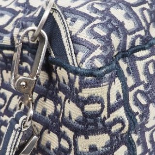 Christian Dior DiorCamp Oblique Backpack 迪奧藍色老花提花郵差背包雙肩包-35