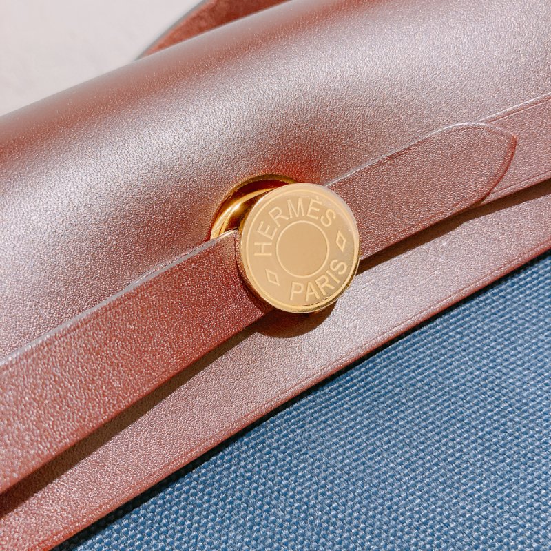 TW4782	Hermes 愛馬仕小號經典兩用包包 Herbag 31 Canvas Rouge H x Bleu Nuit x GHW-25