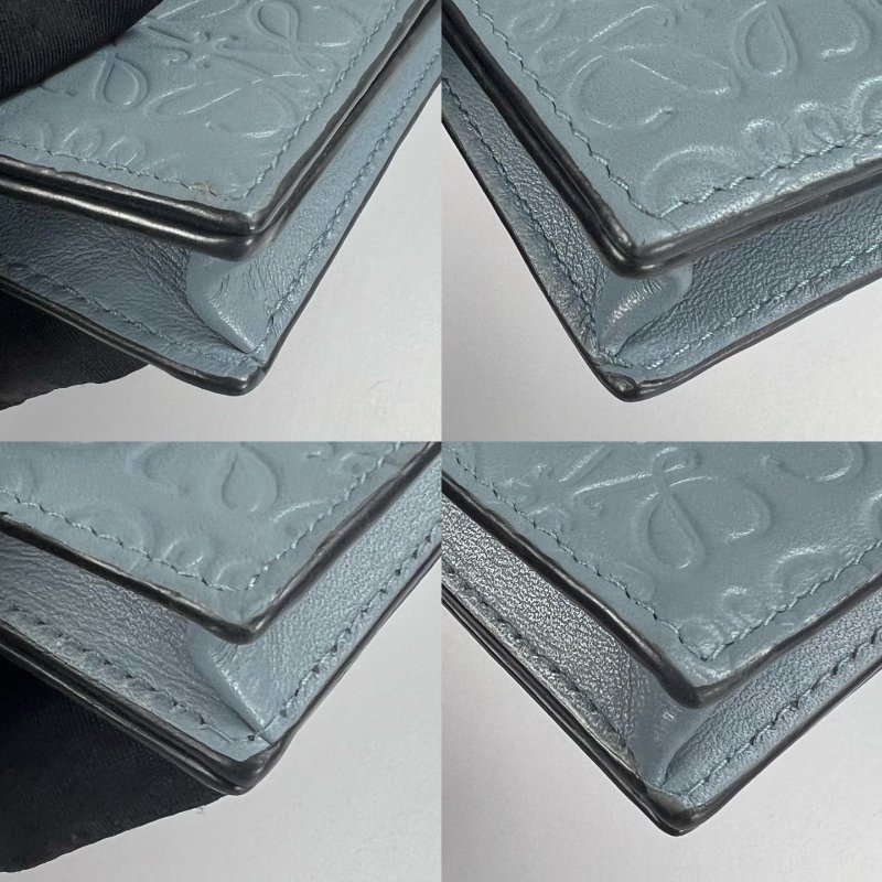 LOEWE 101824 藍滿版壓紋卡包-6