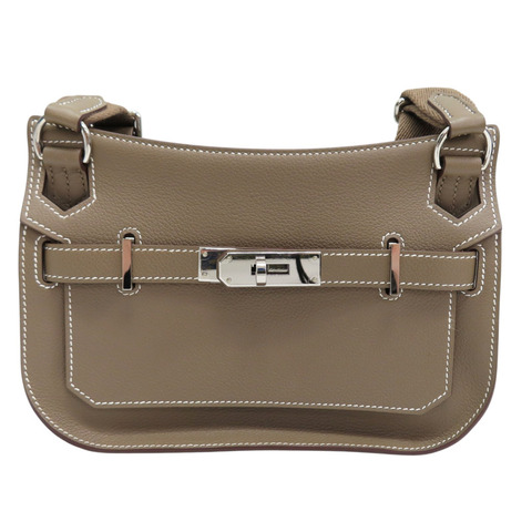 大象灰 Evercolor牛革 Mini Jypsiere 肩背包 B刻 銀釦【HERMES 愛馬仕】