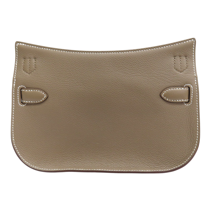 大象灰 Evercolor牛革 Mini Jypsiere 肩背包 B刻 銀釦【HERMES 愛馬仕】-1