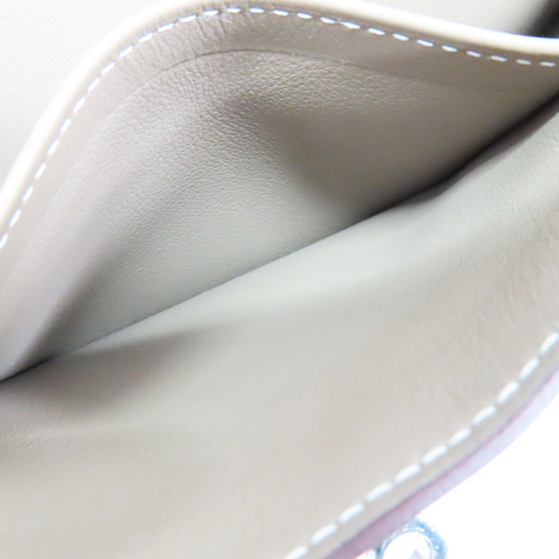 大象灰 Evercolor牛革 Mini Jypsiere 肩背包 B刻 銀釦【HERMES 愛馬仕】-5