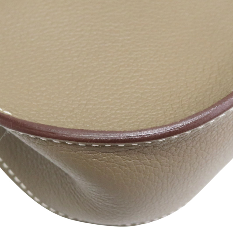 大象灰 Evercolor牛革 Mini Jypsiere 肩背包 B刻 銀釦【HERMES 愛馬仕】-11