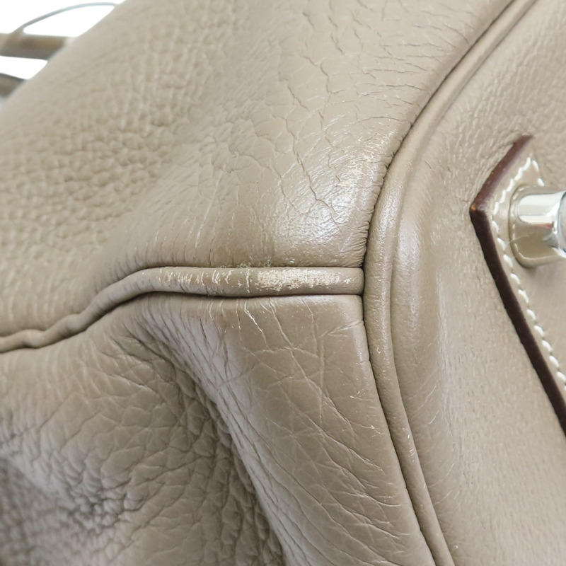 大象灰 Clemence牛皮 Birkin 35 柏金包 手提包 口I刻 銀扣【HERMES 愛馬仕】 H027767CK-10
