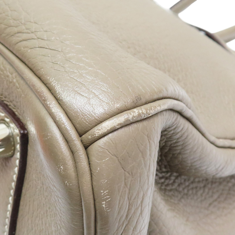 大象灰 Clemence牛皮 Birkin 35 柏金包 手提包 口I刻 銀扣【HERMES 愛馬仕】 H027767CK-11