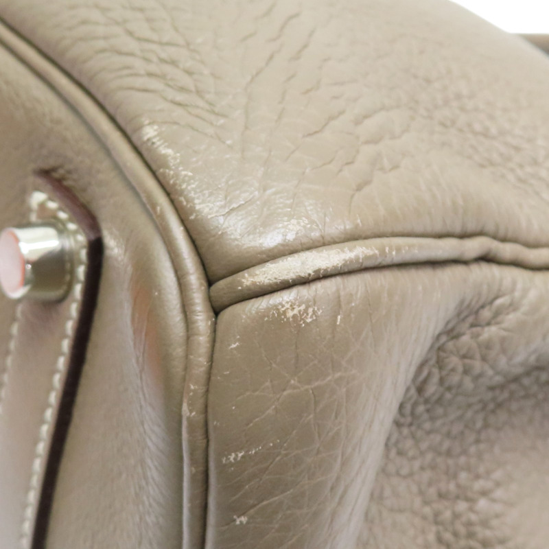 大象灰 Clemence牛皮 Birkin 35 柏金包 手提包 口I刻 銀扣【HERMES 愛馬仕】 H027767CK-13
