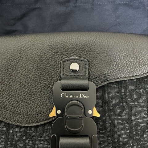 Dior Saddle 迷你翻蓋郵差包 黑色（配件齊全）
