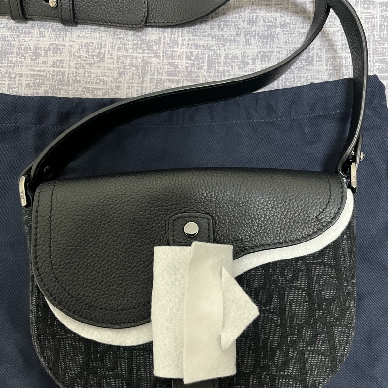 Dior Saddle 迷你翻蓋郵差包 黑色（配件齊全）-6