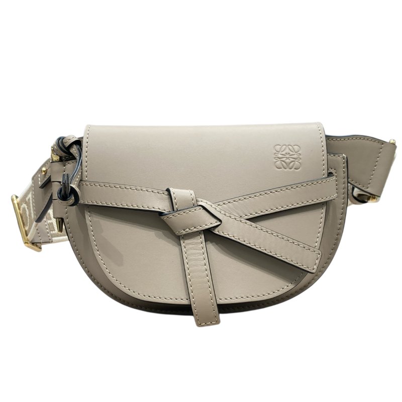 LOEWE 羅意威 GATE DUAL BAG 小牛皮 卡其色 金扣-0