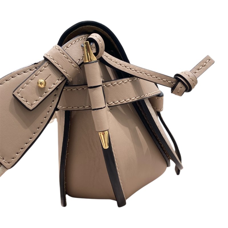 LOEWE 羅意威 GATE DUAL BAG 小牛皮 卡其色 金扣-2