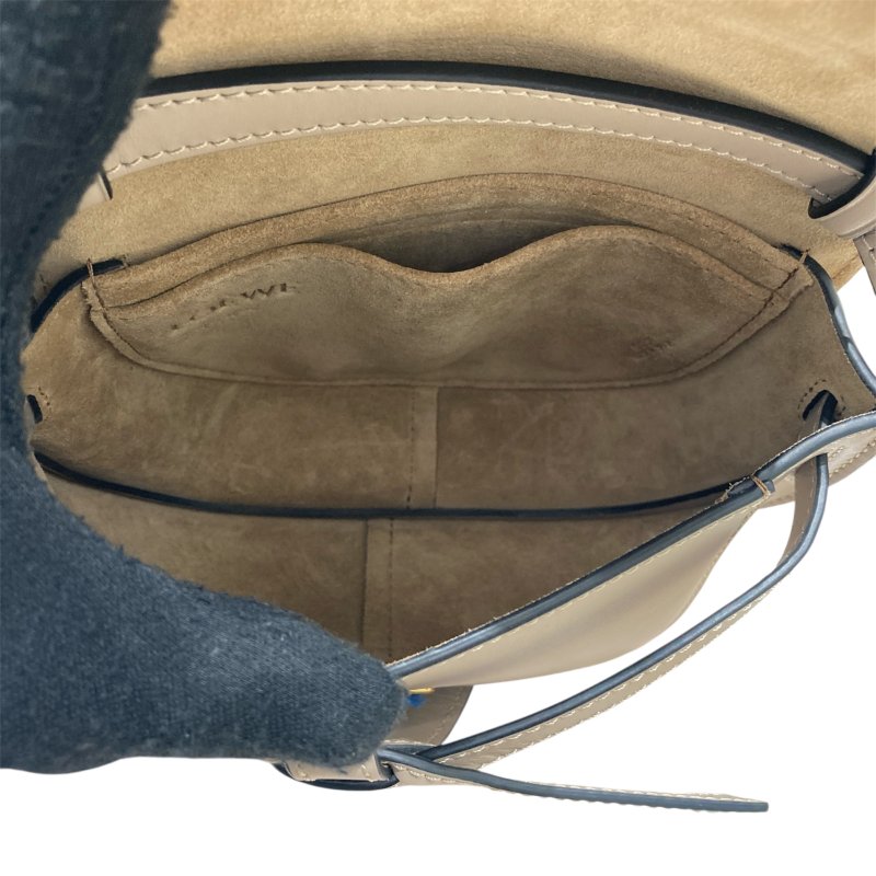 LOEWE 羅意威 GATE DUAL BAG 小牛皮 卡其色 金扣-9