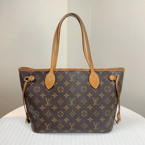 路易威登/Louis Vuitton Neverfull PM 經典棕色老花單肩托特包29x21x12cm