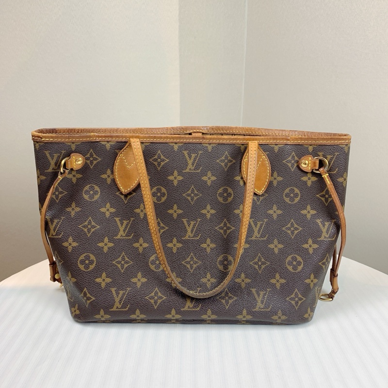 路易威登/Louis Vuitton Neverfull PM 經典棕色老花單肩托特包29x21x12cm-1