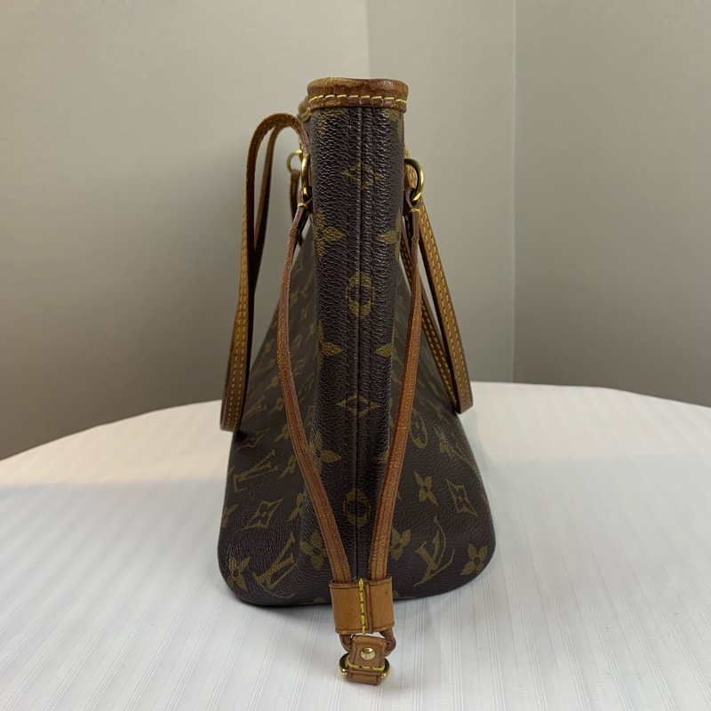 路易威登/Louis Vuitton Neverfull PM 經典棕色老花單肩托特包29x21x12cm-6