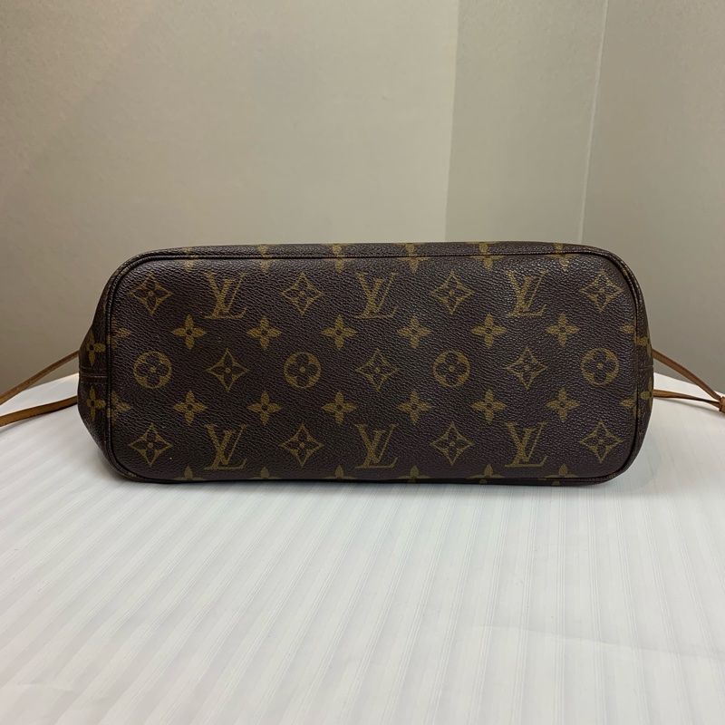 路易威登/Louis Vuitton Neverfull PM 經典棕色老花單肩托特包29x21x12cm-7