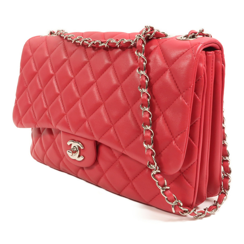 CHANEL 羊皮皮革Chain Shoulder Bag銀扣鏈帶肩背袋-2