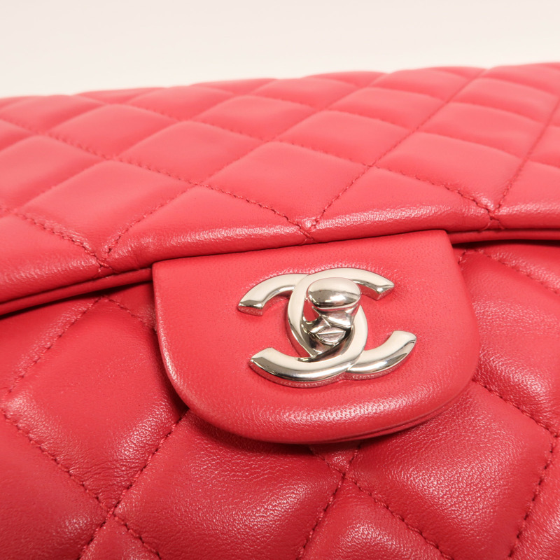 CHANEL 羊皮皮革Chain Shoulder Bag銀扣鏈帶肩背袋-10