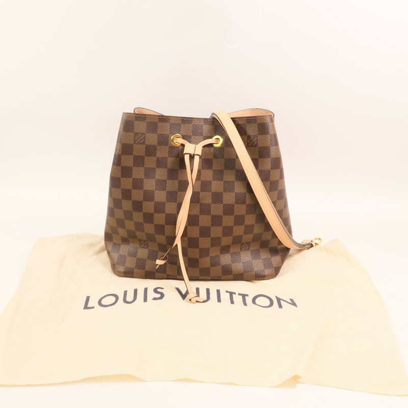 LOUIS VUITTON Damier NeoNoe金扣肩背袋-8